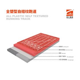 全塑型自結紋塑膠跑道